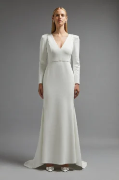 Coast Bow Back Detail Maxi Dress With Train