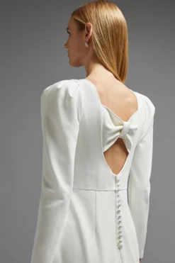 Coast Bow Back Detail Maxi Dress With Train -Coast Sales Store bcc02674 ivory xl 5