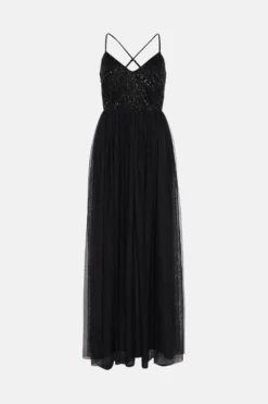 Coast Embellished Bodice Cami Tulle Maxi Dress -Coast Sales Store bcc02746 black xl 3