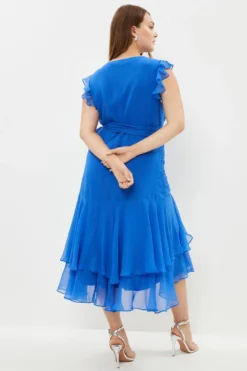 Coast Plus Size Ruffle Wrap Dress -Coast Sales Store bcc02764 cobalt xl 2