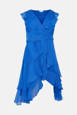 Coast Plus Size Ruffle Wrap Dress -Coast Sales Store bcc02764 cobalt xl 3