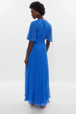 Coast Pleated Wrap Maxi Dress -Coast Sales Store bcc02774 cobalt xl 2