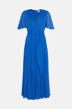 Coast Pleated Wrap Maxi Dress -Coast Sales Store bcc02774 cobalt xl 3