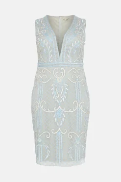 Coast Plus Size Premium Embellished Midi Dress -Coast Sales Store bcc02783 pale20blue xl 3