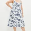 Coast Plus Size Premium Jacquard Corset Midi Dress​