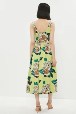 Coast Premium Jacquard Corset Midi Dress​ -Coast Sales Store bcc02815 green xl 2