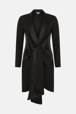 Coast Premium Tie Front Blazer Dress -Coast Sales Store bcc02868 black xl 3