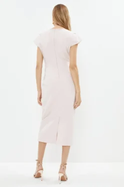 Coast Premium Pleat Detail Cap Sleeve Pencil Dress -Coast Sales Store bcc02882 blush xl 2 scaled