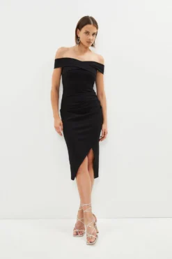Coast Cross Front Bardot Pencil Dress