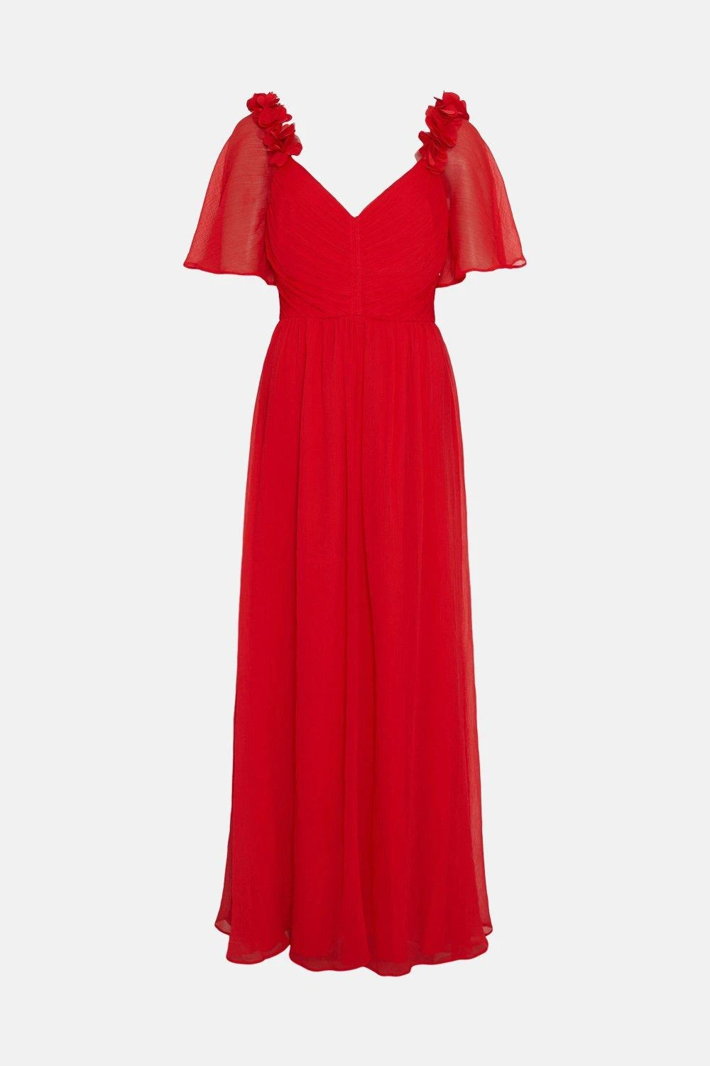 Coast 3d Floral Angel Sleeve Chiffon Maxi Dress 4 Coast 3d Floral Angel Sleeve Chiffon Maxi Dress - Image 4