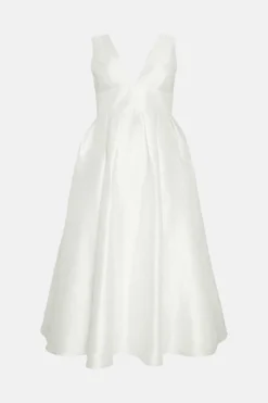 Coast Plus Size Structured Deep V Full Maxi Dress​ -Coast Sales Store bcc02940 ivory xl 3