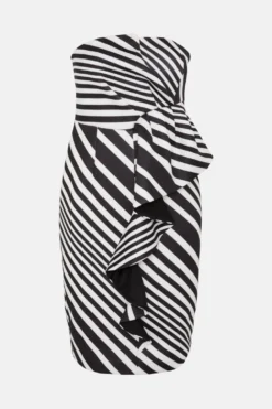 Coast Plus Size Ruffle Front Bandeau Dress -Coast Sales Store bcc03018 mono xl 3