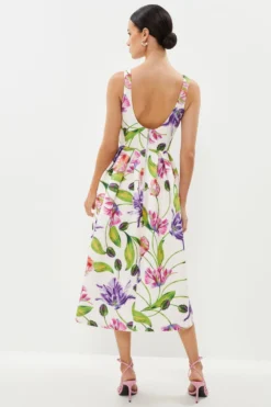 Coast Petite Tulip Full Skirt Midi Dress -Coast Sales Store bcc03022 ivory xl 2