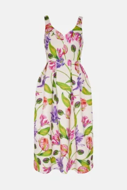 Coast Petite Tulip Full Skirt Midi Dress -Coast Sales Store bcc03022 ivory xl 3