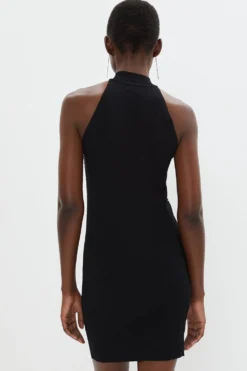 Coast Ribbed Embellished Mini Dress -Coast Sales Store bcc03047 black xl 2