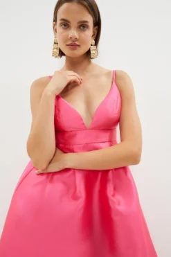 Coast Petite Structured Twill Midi Cami Dress -Coast Sales Store bcc03063 pink xl 1