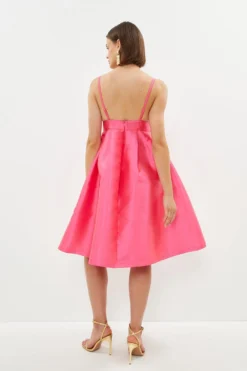 Coast Petite Structured Twill Midi Cami Dress -Coast Sales Store bcc03063 pink xl 2