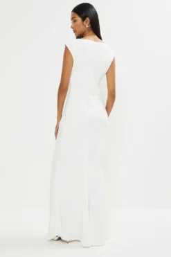 Coast Cowl Neck Satin Maxi Dress -Coast Sales Store bcc03116 ivory xl 2