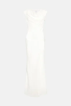 Coast Cowl Neck Satin Maxi Dress -Coast Sales Store bcc03116 ivory xl 3