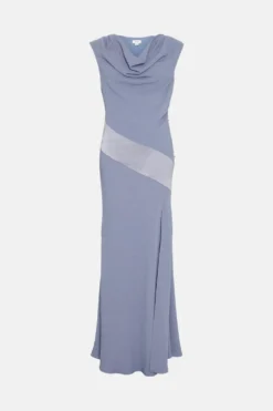 Coast Cowl Neck Satin Maxi Dress -Coast Sales Store bcc03117 dusty20blue xl 3