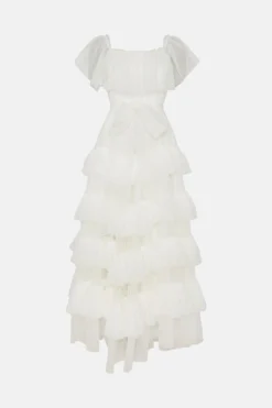 Coast Tiered Meringue Maxi Dress -Coast Sales Store bcc03118 ivory xl 3