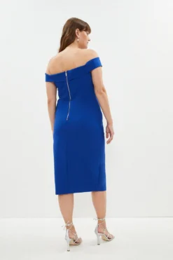 Coast Plus Size Cross Front Bardot Pencil Dress -Coast Sales Store bcc03143 cobalt xl 2