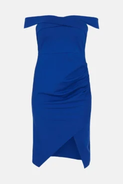 Coast Plus Size Cross Front Bardot Pencil Dress -Coast Sales Store bcc03143 cobalt xl 3