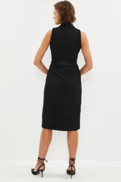 Coast Lace Wrap Tuxedo Midi Dress -Coast Sales Store bcc03175 black xl 2
