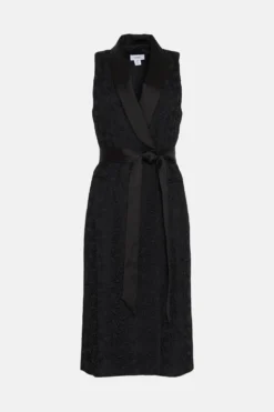 Coast Lace Wrap Tuxedo Midi Dress -Coast Sales Store bcc03175 black xl 3