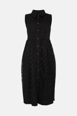 Coast Lace Midi Shirt Dress -Coast Sales Store bcc03179 black xl 3
