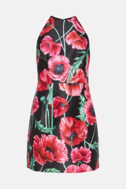 Coast Lace Back Twill Mini Dress -Coast Sales Store bcc03203 black xl 3