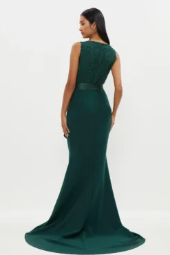 Coast Embroidered Bodice Puddle Hem Maxi Dress -Coast Sales Store bcc03238 forest xl 2