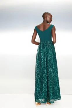 Coast Off Shoulder Embroidered Skirt Maxi Dress -Coast Sales Store bcc03248 forest xl 2 scaled