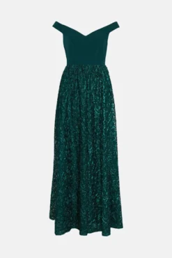 Coast Off Shoulder Embroidered Skirt Maxi Dress -Coast Sales Store bcc03248 forest xl 3