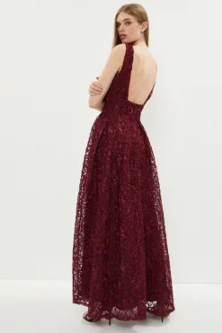 Coast Wrap Front Embroidered Full Skirt Maxi Dress -Coast Sales Store bcc03252 aubergine xl 2