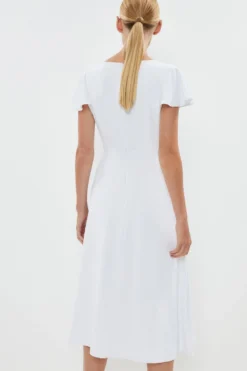 Coast Tie Waist Midi Dress -Coast Sales Store bcc03299 white xl 2
