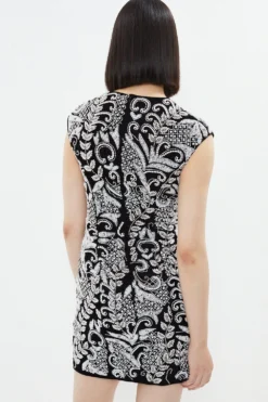 Coast V Neck Hand Embellished Mini Dress -Coast Sales Store bcc03415 black xl 2