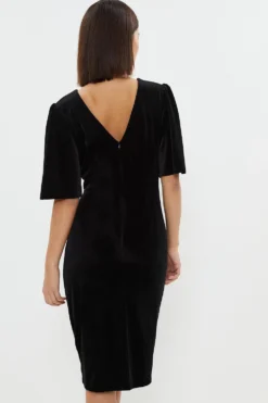 Coast Petite Velvet Flare Sleeve Sculpting Dress -Coast Sales Store bcc03427 black xl 2