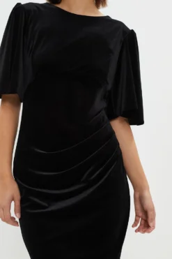 Coast Petite Velvet Flare Sleeve Sculpting Dress -Coast Sales Store bcc03427 black xl 4