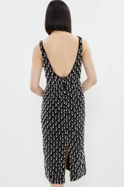 Coast Premium Midi Dress In Pearl Embellishment -Coast Sales Store bcc03466 black xl 2