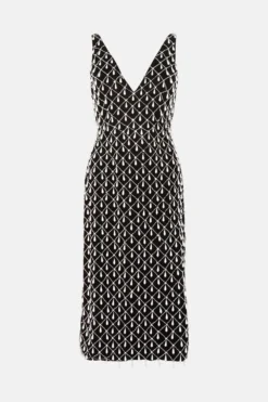 Coast Premium Midi Dress In Pearl Embellishment -Coast Sales Store bcc03466 black xl 3