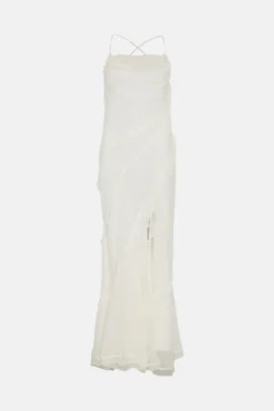 Coast Petite Ruffle Detail Tiered Hem Maxi Dress -Coast Sales Store bcc03494 ivory xl 4