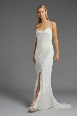 Coast Petite Ruffle Detail Tiered Hem Maxi Dress -Coast Sales Store bcc03494 ivory xl 5 scaled