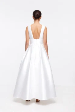 Coast Petite Structured Deep V Full Maxi Dress​ -Coast Sales Store bcc03495 ivory xl 2