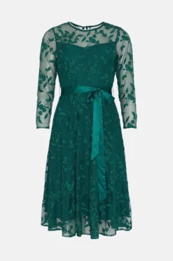 Coast All Over Embroidered Long Sleeve Midi Dress -Coast Sales Store bcc03508 forest xl 3