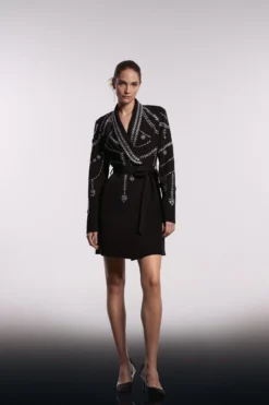 Coast Premium Long Sleeve Tux Dress With Hand Beade -Coast Sales Store bcc03545 black xl 4 scaled