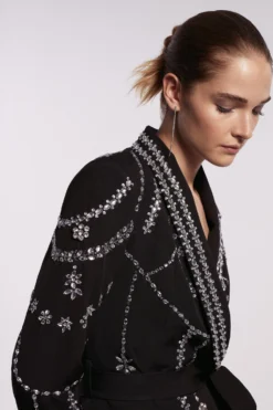 Coast Premium Long Sleeve Tux Dress With Hand Beade -Coast Sales Store bcc03545 black xl 5 scaled