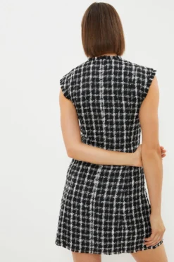 Coast Cap Sleeve Tweed Structured Mini Dress -Coast Sales Store bcc03586 mono xl 2