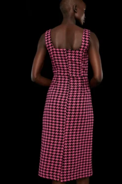 Coast Tweed Panelled Midi Pencil Dress -Coast Sales Store bcc03735 pink xl 2 scaled