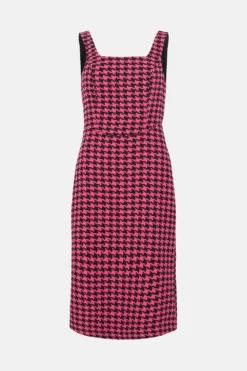 Coast Tweed Panelled Midi Pencil Dress -Coast Sales Store bcc03735 pink xl 3